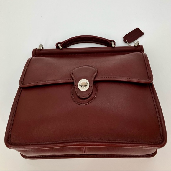 Vintage COACH Burgundy #9927 Willis Leather Bag - Picture 6 of 16